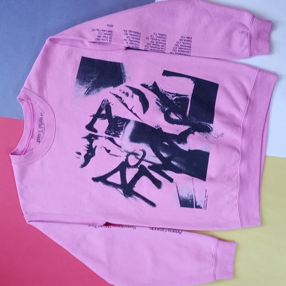 Ariana Grande Other - Official Ariana Grande "thank u next" Sweetener World Tour Pink Crewneck UNISEX